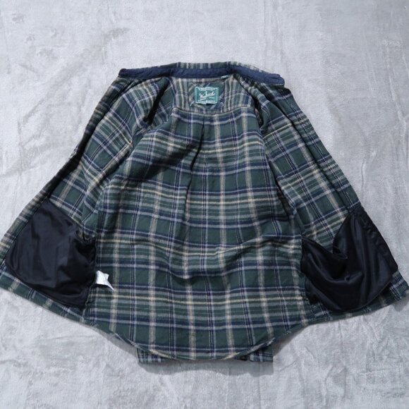 Woolrich Shirt Mens M Green Brawny Flannel Plaid Shacket Button Down Outdoors - Picture 8 of 16